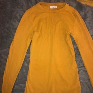TNA yellow long sleeved shirt